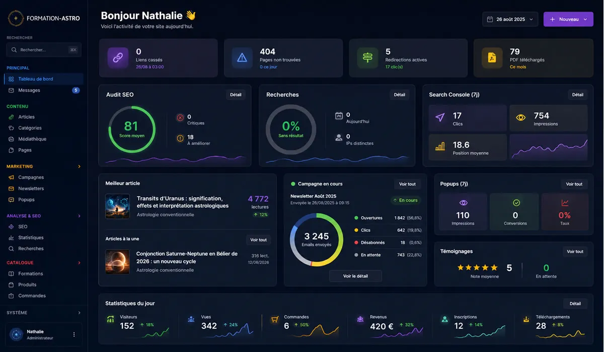 Formation-Astro - de WordPress à une application sur mesure