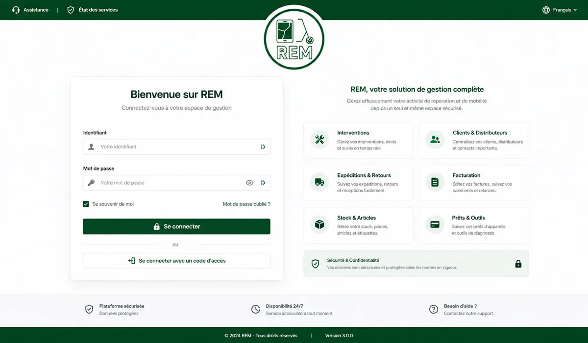 Réparation Eco Mobiles - un SaaS de suivi de réparation
