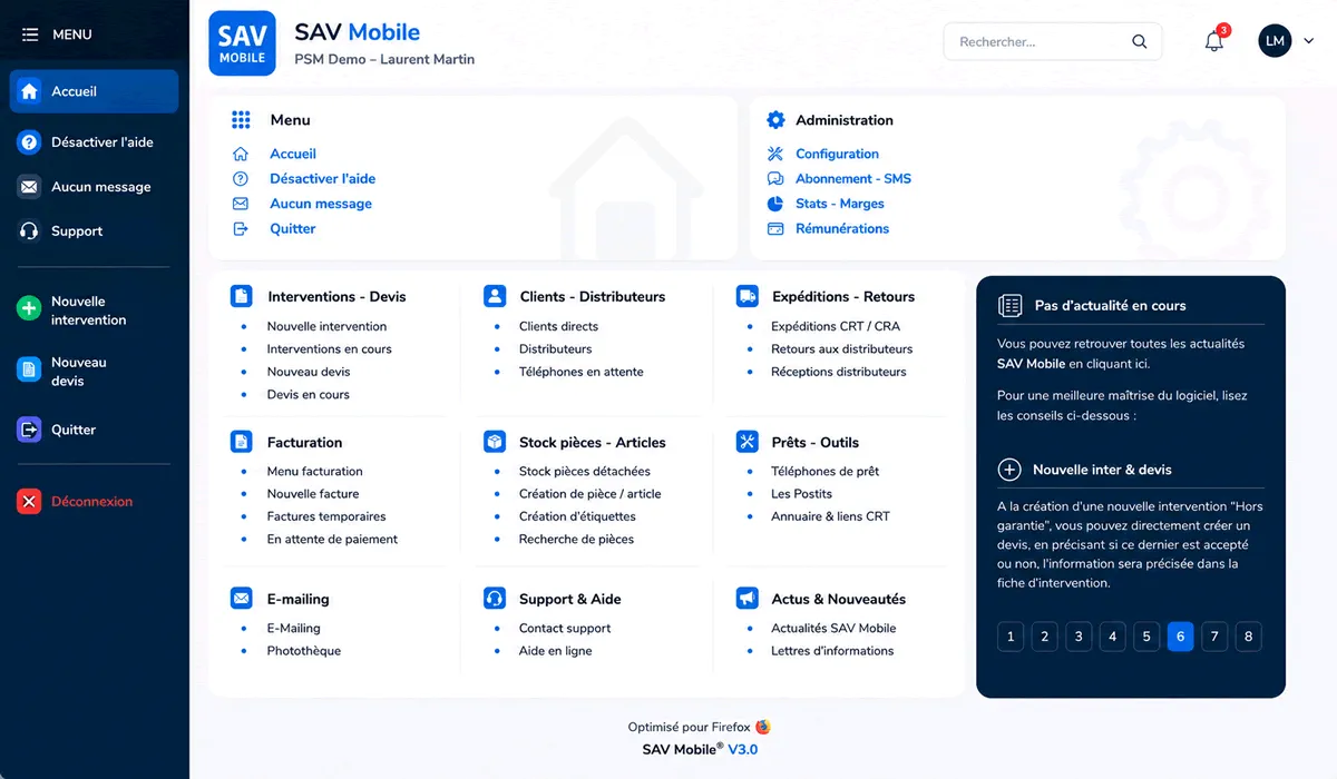 SAV Mobile - un SaaS de gestion pour 45 centres de réparation